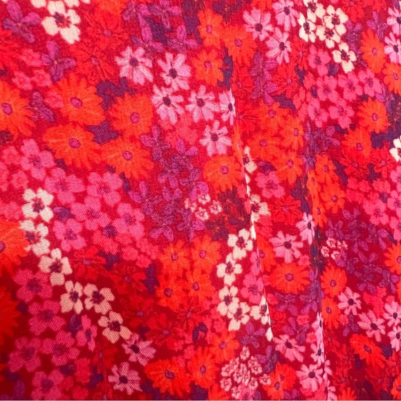 Draper James NWT Kacey Faux Wrap Ditsy Floral Raspberry Pink Dress Women’s XXL - Picture 9 of 12